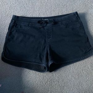 Black Stretchy denim shorts